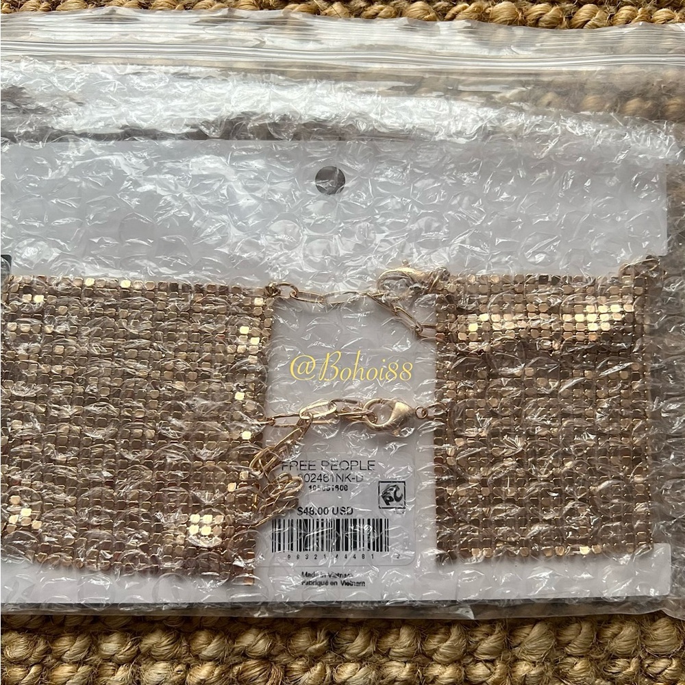 NWT Free People Chainmail Dancefloor Choker Necklace - Picture 7 of 10